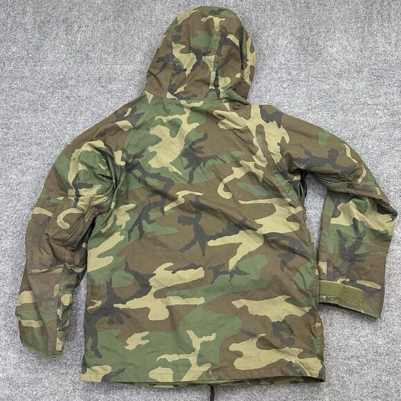 VINTAGE US Military Jacket Parka Medium Gore-Tex Woodland Camo Cold Weather 90s - Picture 5 of 12